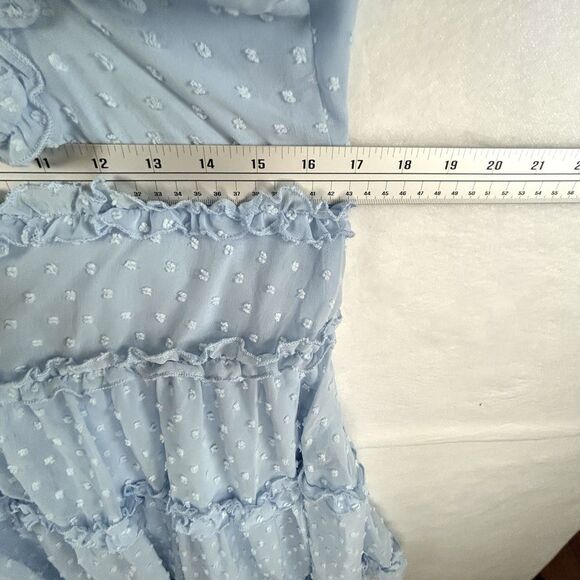 Babydoll Dress Strappy Powder Blue Sz XL ruffle flowy Lolita fairy coquette Y2K - Picture 9 of 9
